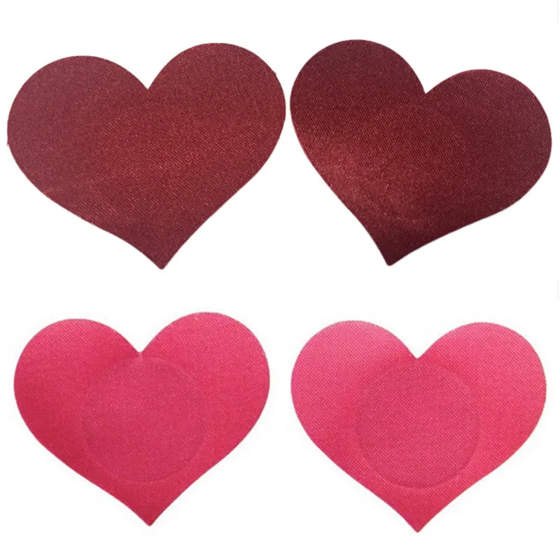 

1Pair Breast Petals Heart Shape Adhesive Nipple Covers Breasts Petals And Sticker Emptied Chest Breast Petals 4 Colors