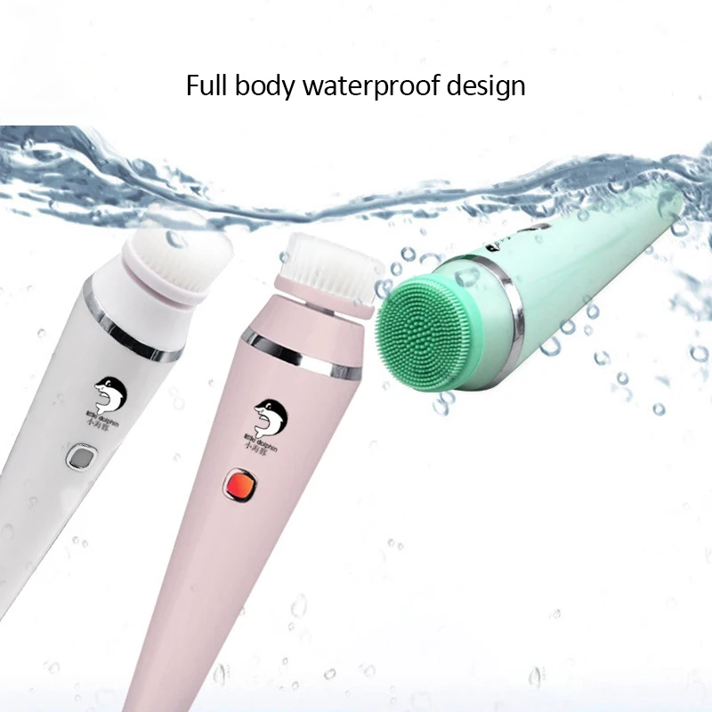 Электрический Водонепроницаемый лица стирка моющим средством для кистей с 4