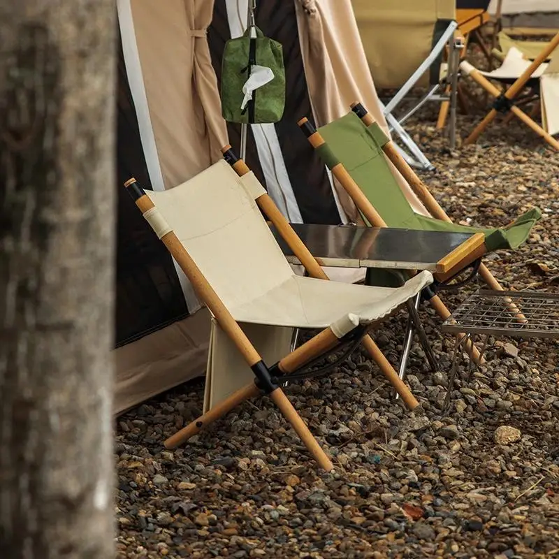 저렴한 JOYLOVE 야외 접이식 의자 휴대용 여행 캠핑 커밋 의자 단단한 나무 점심 휴식 의자 비치 라운지 의자