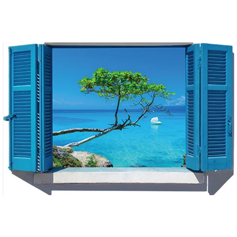 Летние виниловые настенные наклейки с изображением пальмового дерева 3d