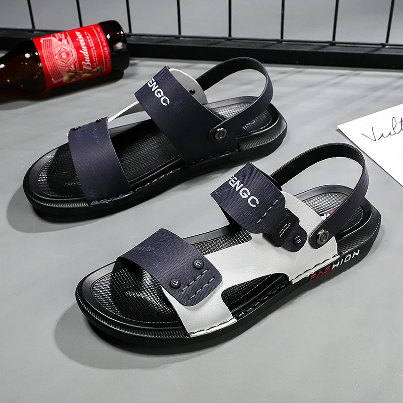 

Nine o'clock Men's Fashion Sandals Outdoor Casual Beach Slippers Comfortable Slip-on Male Footwear 2021 Summer Flats Anti-skid