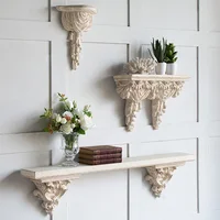 Home Decoration Accessories French Classical Embossed Wall Hanging Shelf For Living Dining Room Background Wall Hanging Ornament
