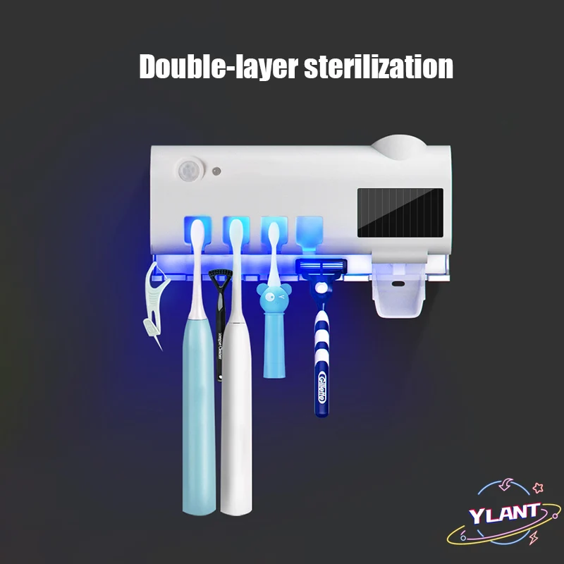 Soporte UV para cepillo de dientes, esterilizador de energ&iacute;a Solar, dispensador autom&aacute;tico de pasta de dientes, exprimidores, accesorios de ba&ntilde;o para el hogar-3