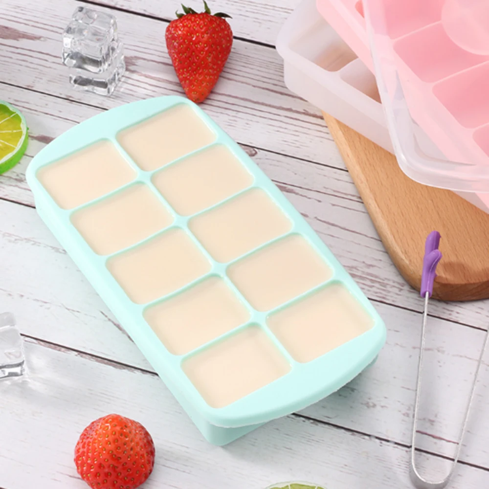 10 ячеек поднос для льда с крышкой силиконовая форма фруктов сделай сам