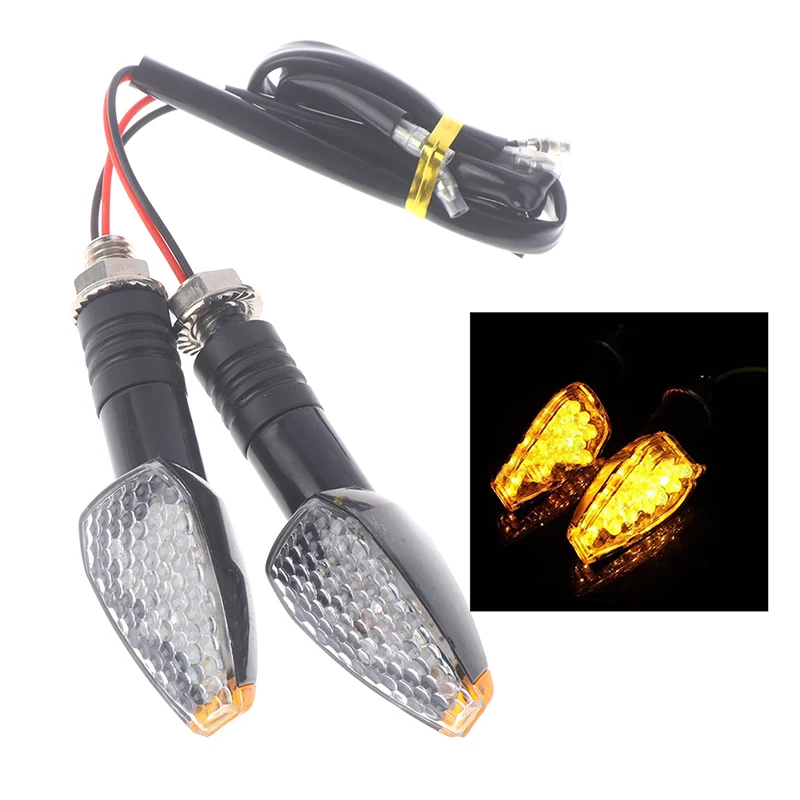 

2020 Universal Motorcycle LED Turn Signal Indicators Light Black Blinker Light 10 led Motorbike Lamp Super Bright