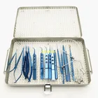 Двухслойный лоток для стерилизации из нержавеющей стали, 21 шт., титановый набор для катаракты