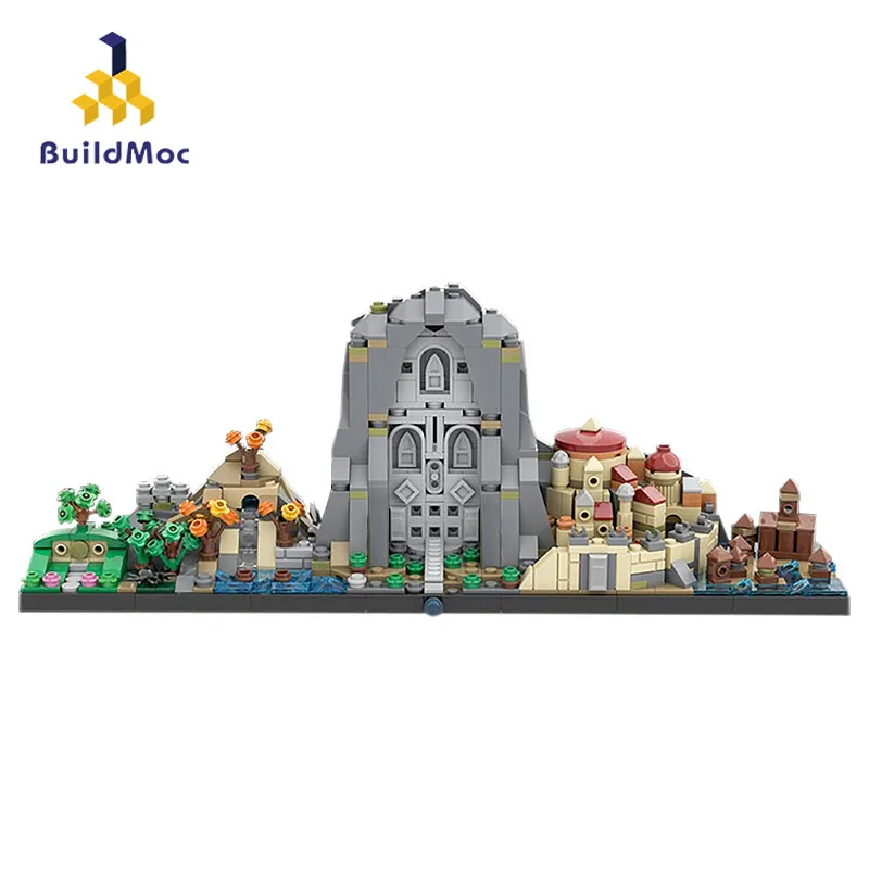 

Buildmoc Architecture Skyline Movie The Hobbitted Street View Castle House Modular Building Blocks BricksÂ Children's Toys Gifts