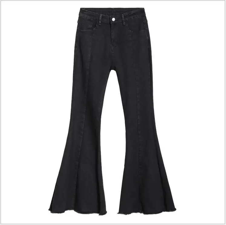 

Skinny Ripped jeans Woman High Waist Flare Pants Plus Size Stretch Slim Fashion Modern Women Denim Pants 7XL 8XL