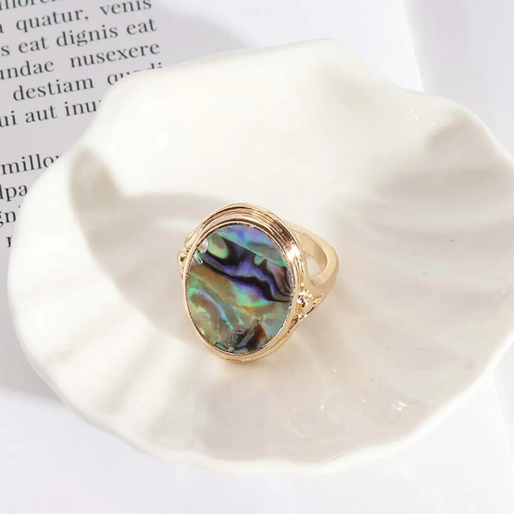 ZWPON овальные кольца золотого цвета для женщин модные эффектные ювелирные изделия