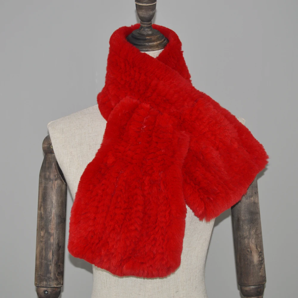 2020 оптом и в розницу новый Для женщин Настоящий мех кролика шарф 100% Рекс теплая