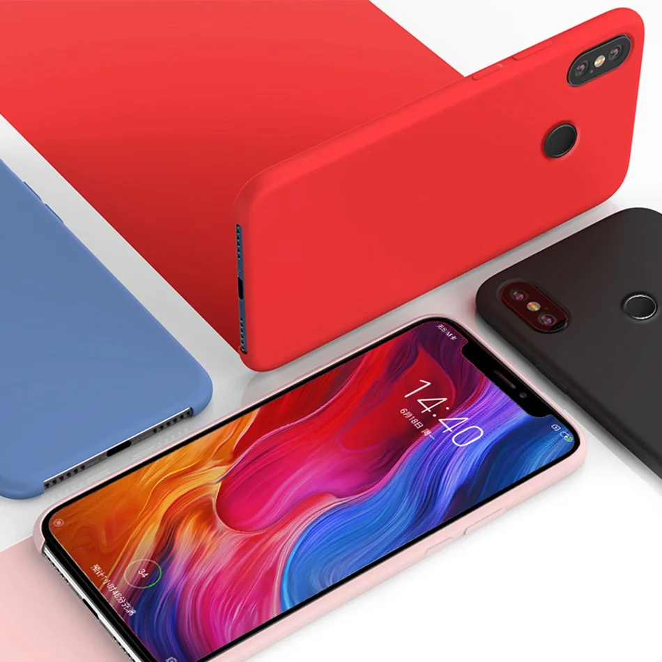 Для Xiaomi Redmi Note 7 Pro K20 Оригинальный жидкий силиконовый чехол для Mi 9t 9se 8 se A2 6X