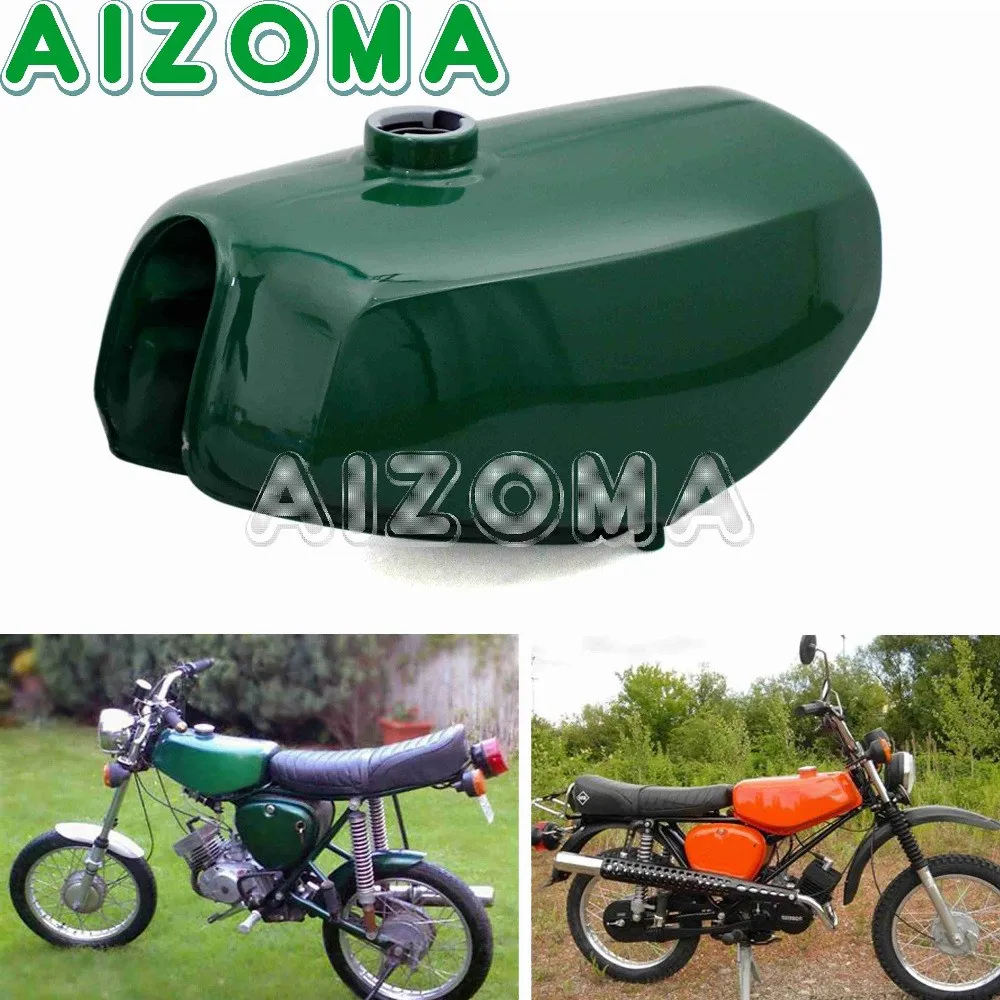 Банановый масляный бак для мотоциклов оранжевый/темно зеленый стальной