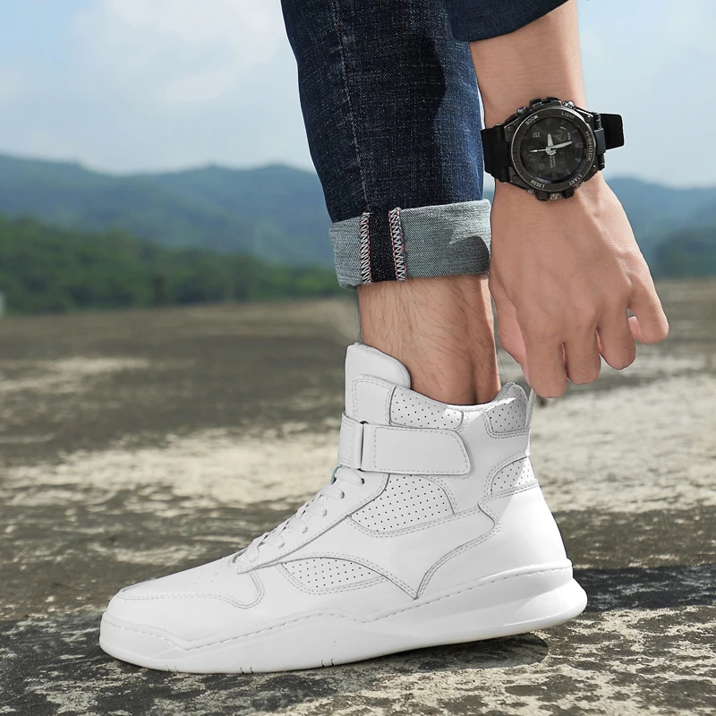 KATESEN/Мужская обувь модные кожаные мужские туфли с высоким берцем Роскошные