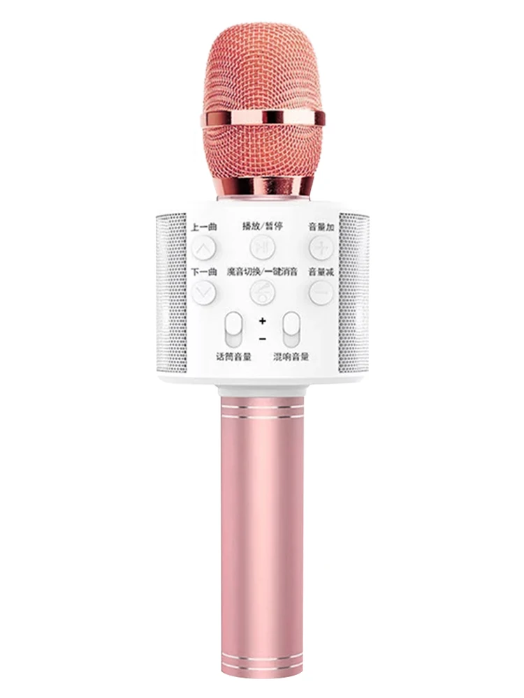 Оригинальный беспроводной WS-858 микрофон для караоке с 5 волшебными голосами Bluetooth