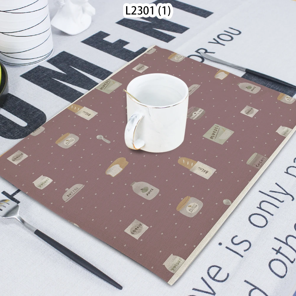 

1 штука молока хлеб искусственная ткань домашний декор стола коврик для стола кухонное полотенце чайное полотенце подставка 42*32 сервисов