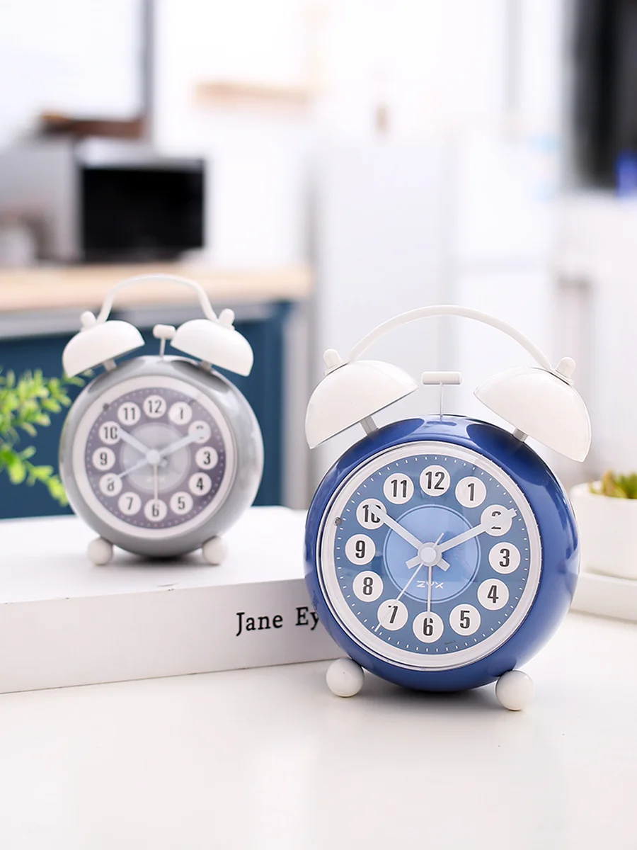 Будильник для студентов с функцией повтора спальни синий будильник цифровой