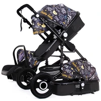 2021 high landscape baby stroller 3 in 1 with cradle and stroller luxury infant stroller set newborn baby carriage trolley