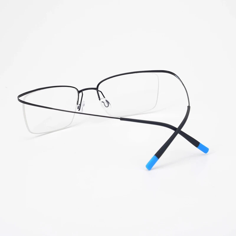 Titanium Glasses Frame Men 2020 Vintage Half Rim Optical Clear Eye Glasses Myopia Prescription Eyeglasses Frames Eyewear Oculos