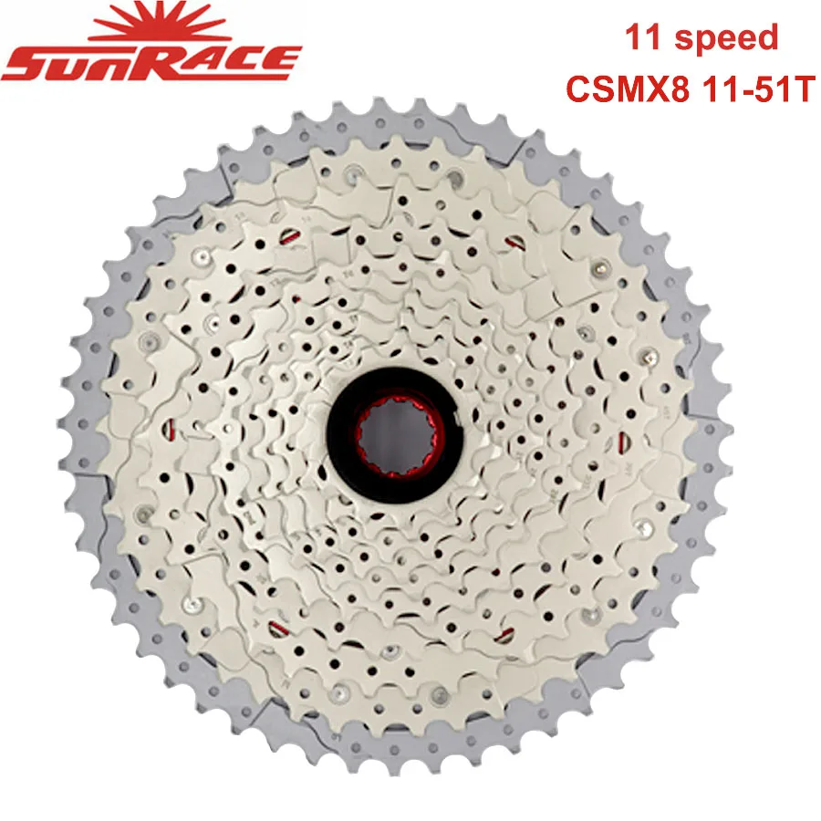 Велосипедная кассета SunRace CSMS8 CSMX8 MX80 11 скоростей с широким передаточным числом для