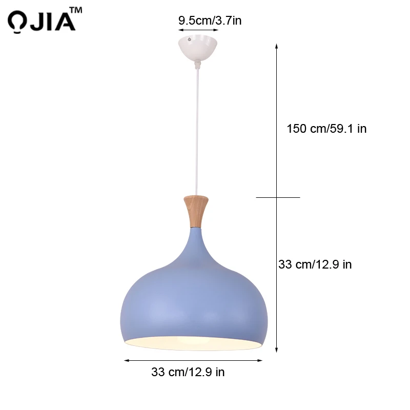 Подвесной светильник простой дизайн для столовой кухни синий розовый зеленый
