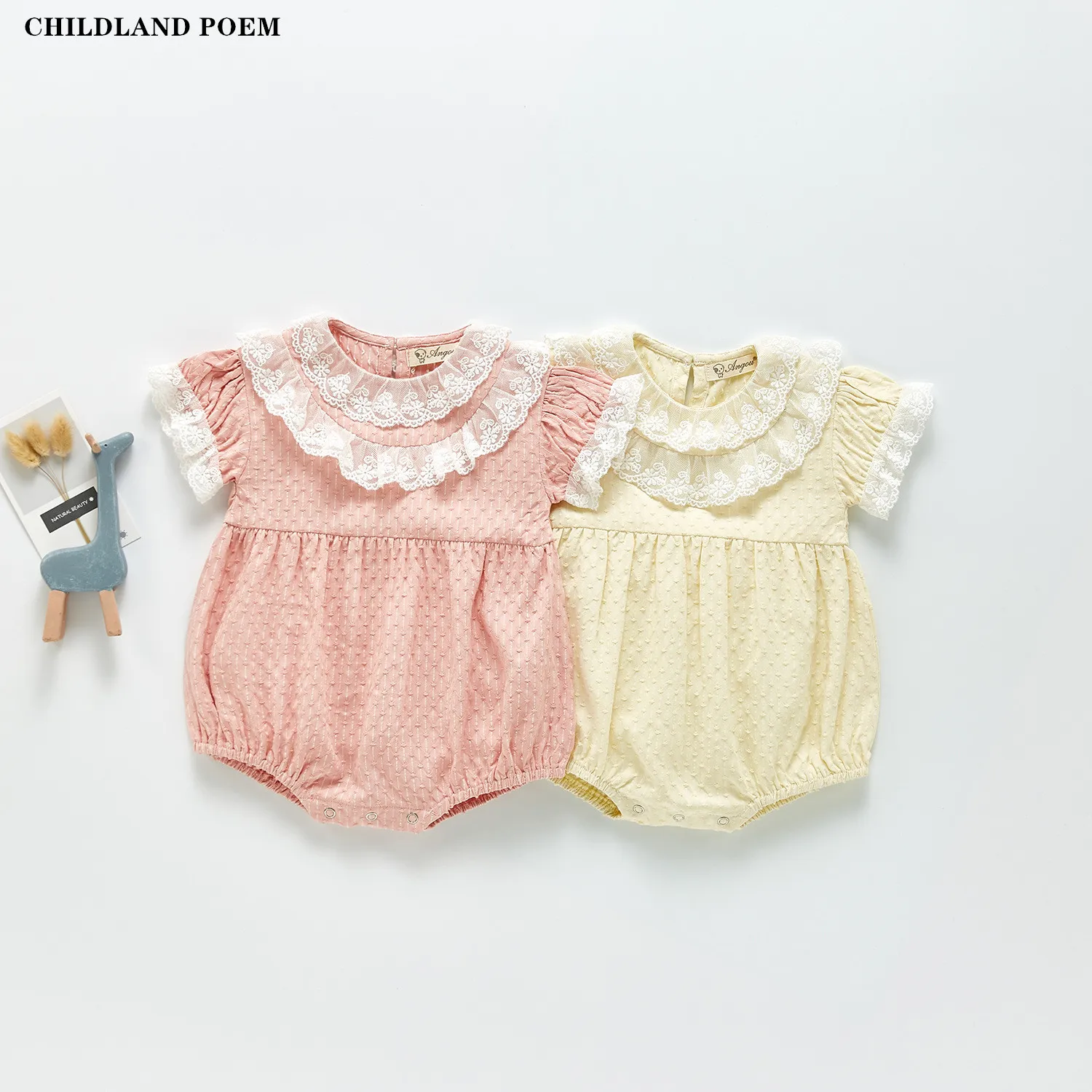 

Baby Girl Romper Summer Newborn Baby Clothes Organic Cotton Lace Princess Baby Jumpsuits Sunsuit Infant Girls Playsuit Outfits
