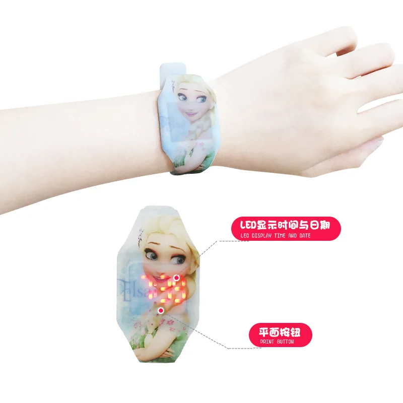 Светодиодные электронные часы Disney Frozen Aisha Anna детские светящиеся для девочек