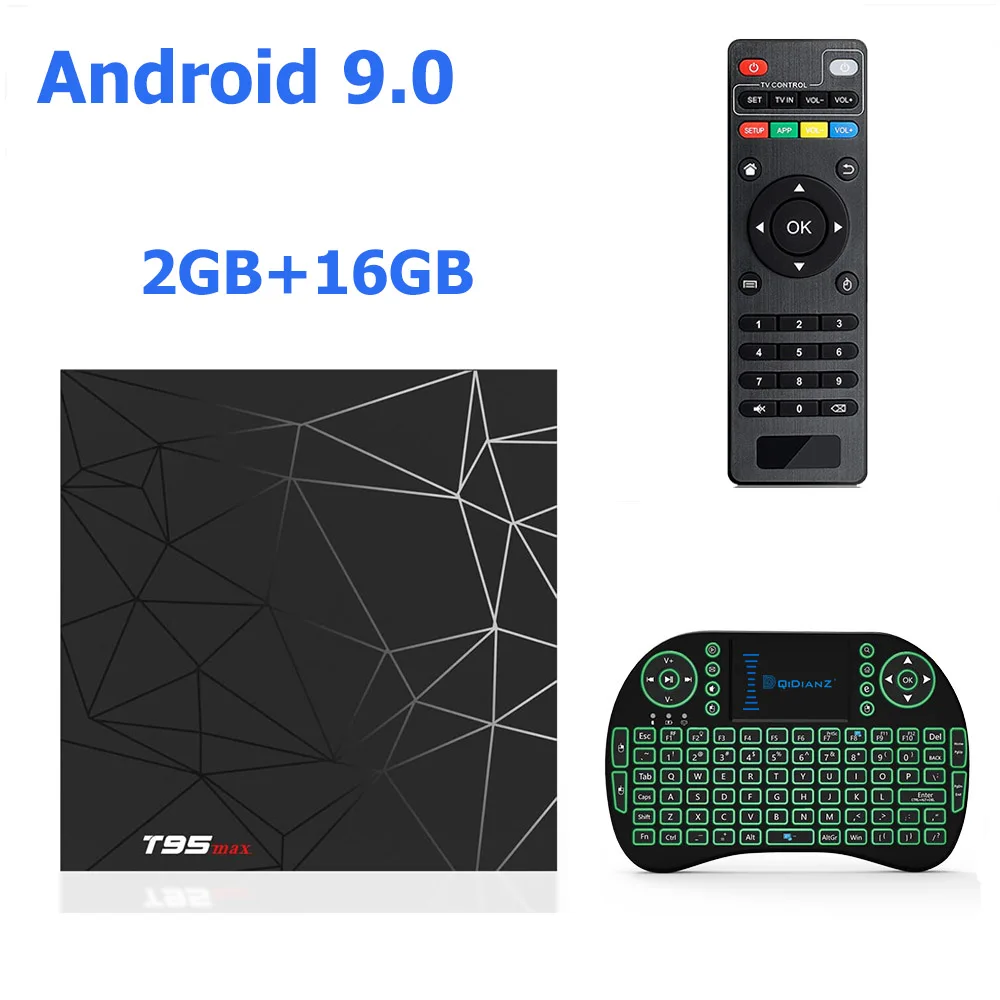2G 16G keyboard T95MAX Smart tv box Android 9,0 2,4G Wifi H6 четырехъядерный H.265 6K HD Netflix медиаплеер ТВ приемник игровой набор магазина-Top Box - Цвет: 2G 16G keyboard