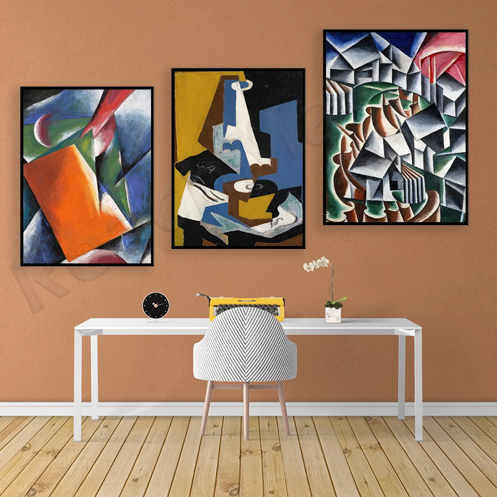 

Birsk Palyubov Popova, Maria Blanchard art, architectural painting, Lyubov Popova, cubist art poster
