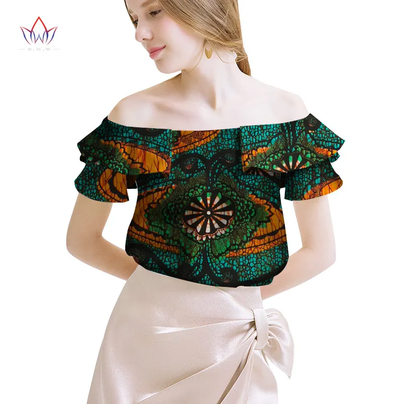 5 Африканская женская одежда Базен Riche Топ dashiki традиционный принт одежда Vestido Африка Анкара Стиль Топы модная блузка WY2048 - Цвет: 5