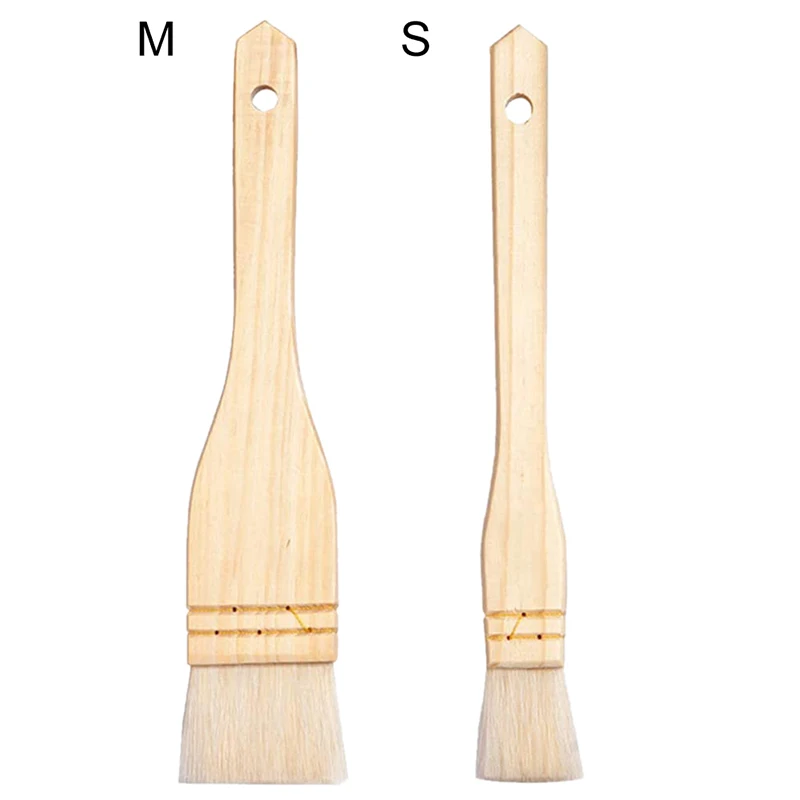 

Pastry Brush Kitchen cooking brush Oil Brush with Wool Wooden Handle for Baking Kitchen Grilling BBQ Marinade Spreading Butter