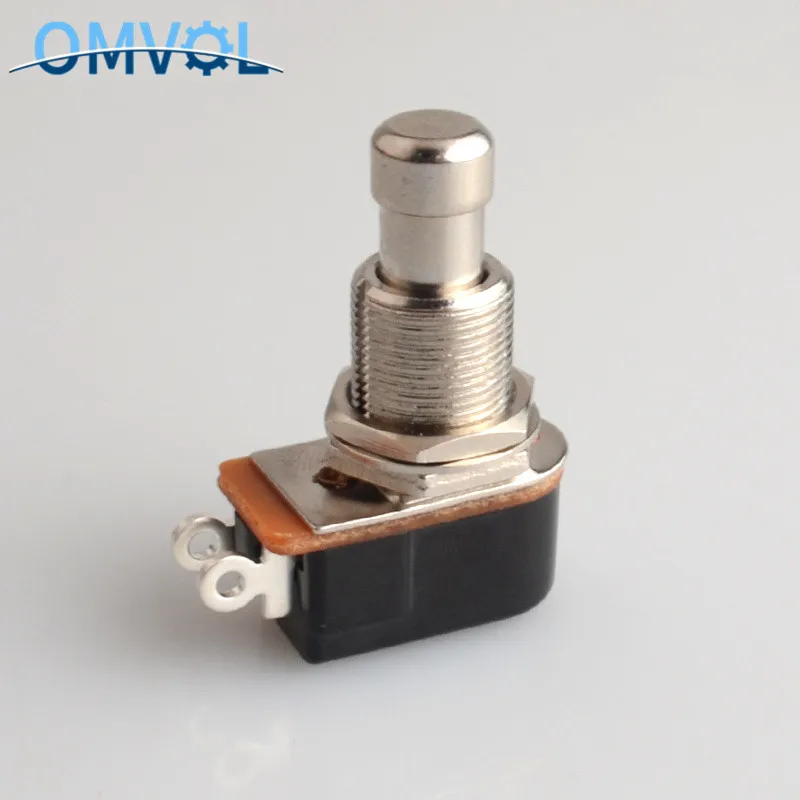 1pc spst momentary weichen touch push button stomp fuß pedal schalter elektrische gitarre schalter off momentary auf free global shipping