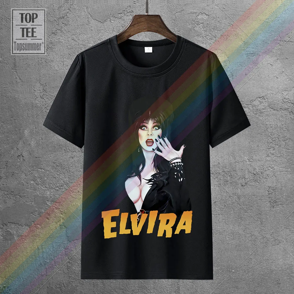 

Elvira Mistress Of The Dark Movie Poster Men Funny T Shirts Hip Hop Harajuku Tshirts Gym Tee Shirt Skull T-Shirt Mens Clothing
