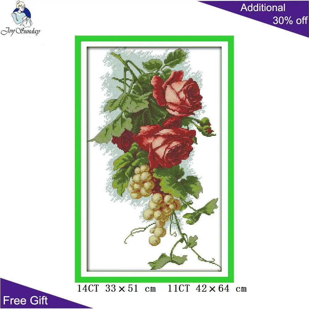 Фрукты и цветы Joy Sunday домашний декор J231(1) J232(2) J233 J241 вишневый виноград розы яблоки
