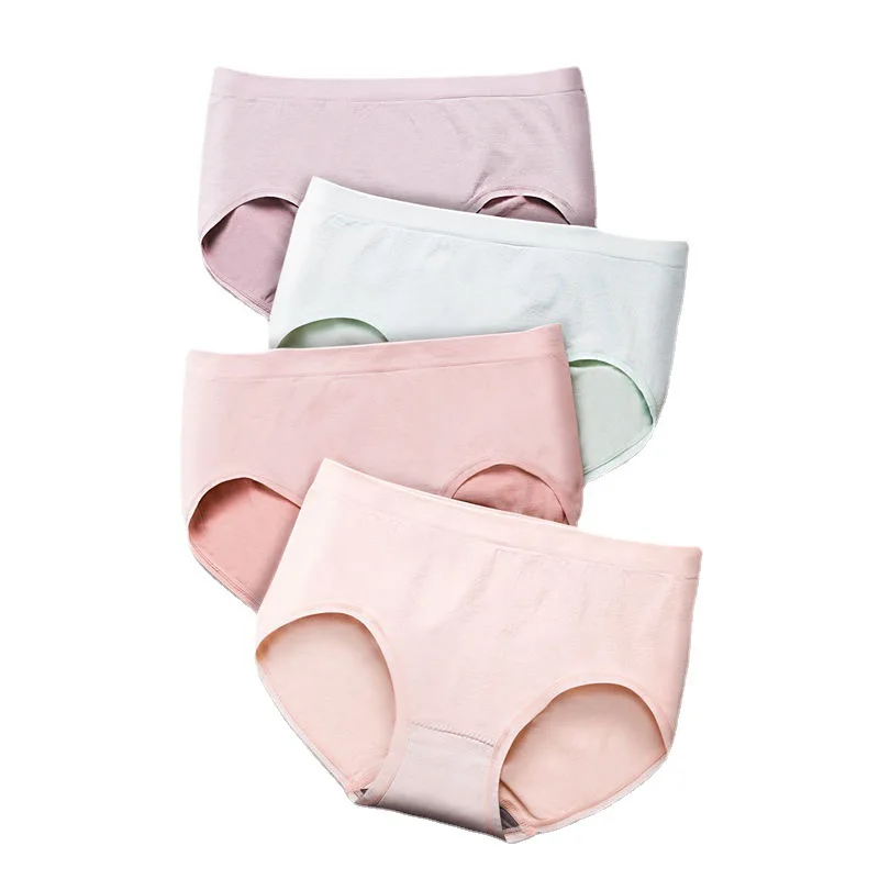 

4PCS/box Women's Hip lift Underwear Graphene Panty Sexy Panties Female Underpants Solid Color Panty Intimates Women Lingerie