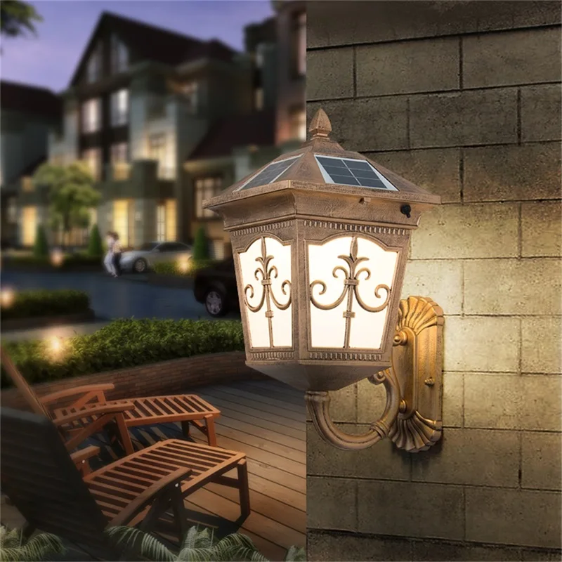 

OULALA Outdoor WallÂ LedÂ Light Solar Patio Modern Sconce LED Waterproof Lighting For Porch Balcony Courtyard Villa
