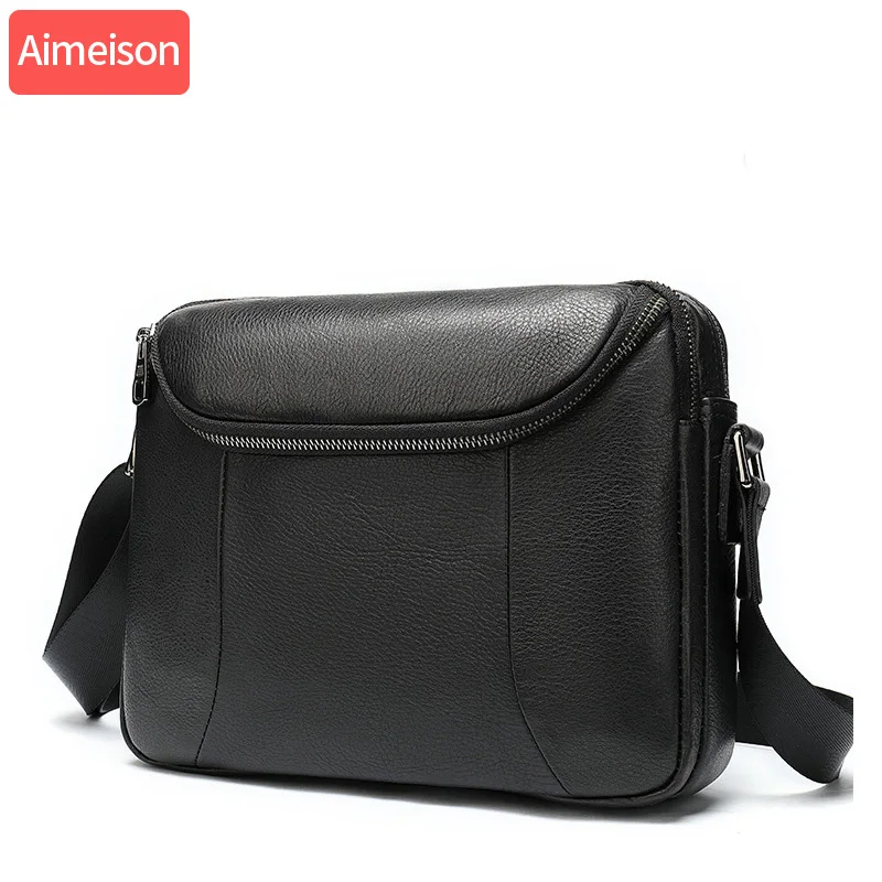 Мужская Наплечная Сумка Aimeison маленькая сумка мессенджер из масляной кожи