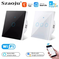 wifi eu wall touch switch smart light switch 123 gang no neutral wire required tuya smart life home support alexa google home