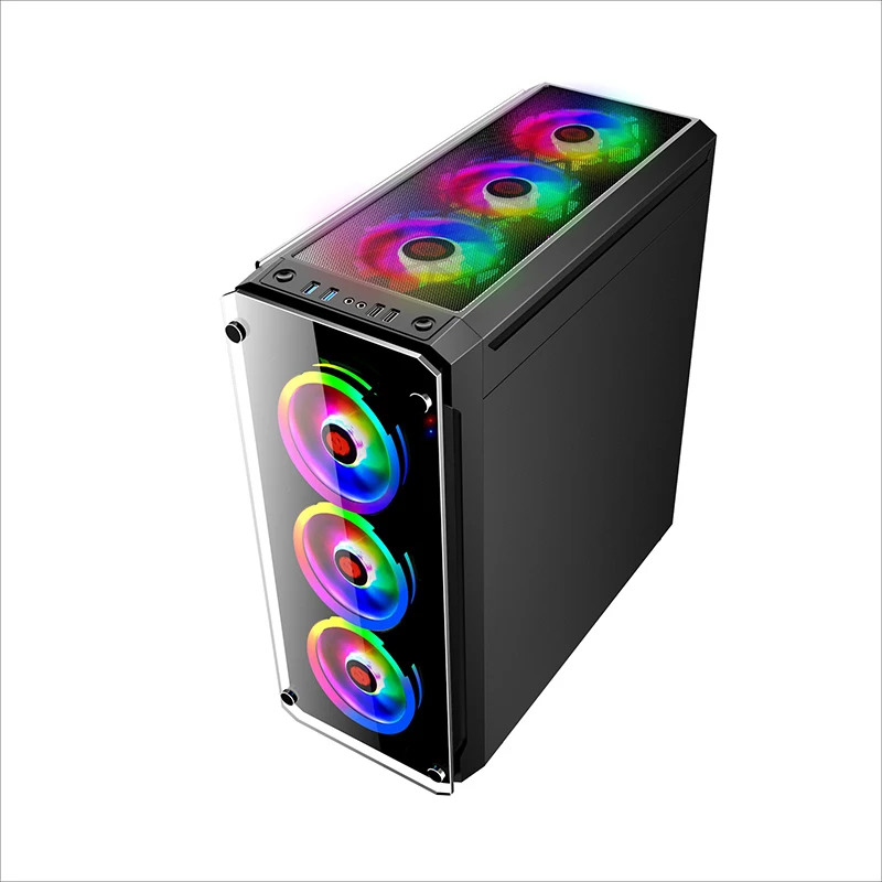 452*208*495 мм E-ATX diy игровой компьютер PC чехол боковая прозрачная стеклянная панель