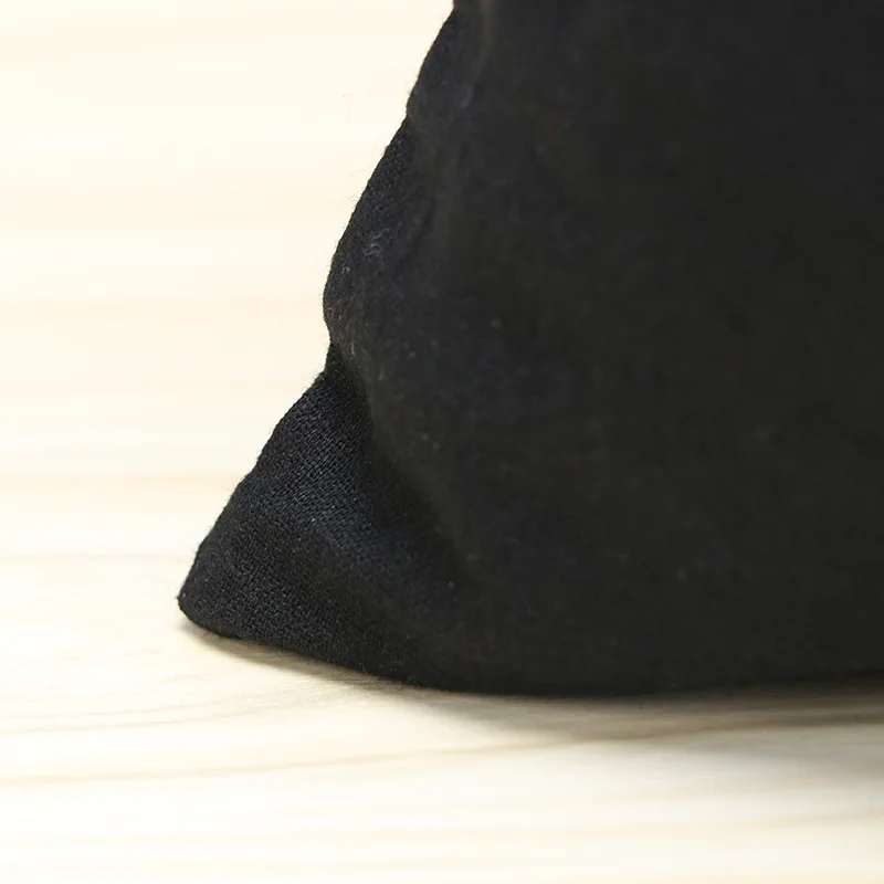 Хлопковый мешок черные хлопковые мешки на шнурке упаковка для ювелирных изделий