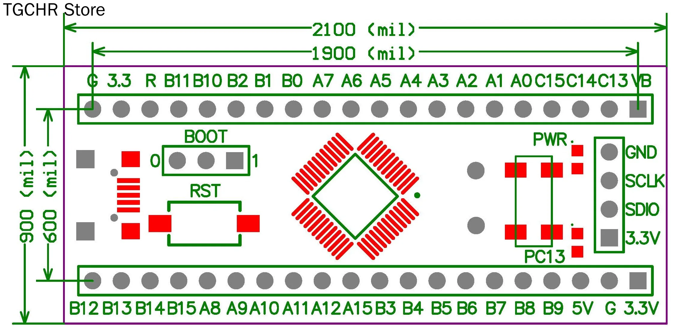 Основная плата MM32F031C8T6 Cortex M3 заменяет STM32 с минимальной системной макетной платой