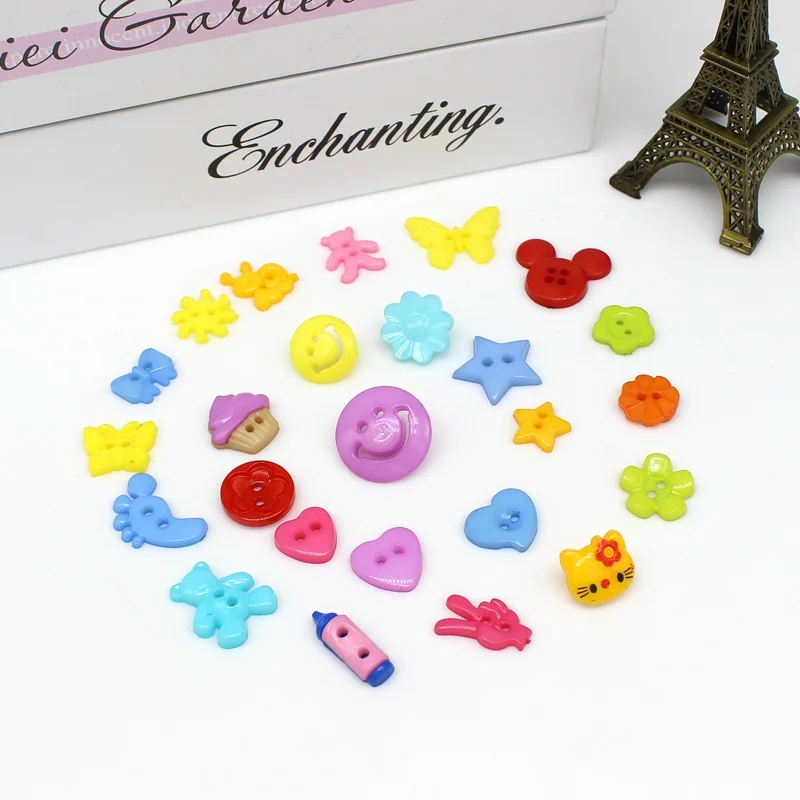 

100pcs Plastic buttons 2 Holes Sewing Scrapbooking For Printing Buttons for Craft Scrapbooking Sewing Buttons