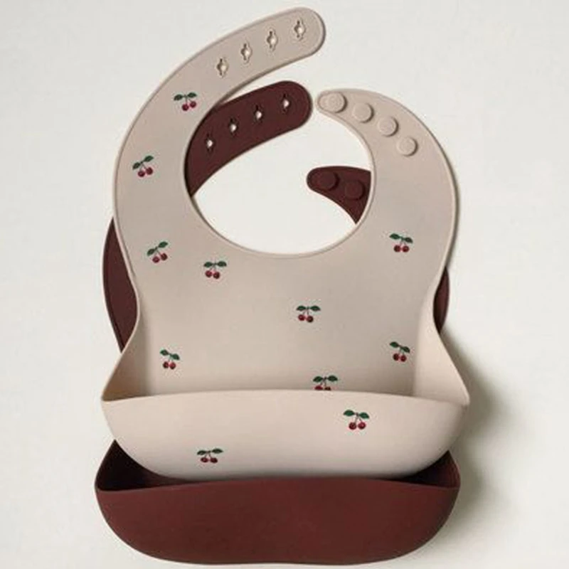 

Cartoon Printing Baby Bibs Waterproof Soft Silicone Baby Feeding Food Catcher