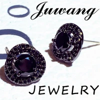 juwang super new exquisite geometry micro inlaid rhinestone earrings for women delicate temperament ear stud luxury jewelry
