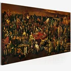 Большого размера холст искусство знаменитые люди живопись обсуждающая божную комедию с Данте масляная живопись печатные Плакаты для гостиной