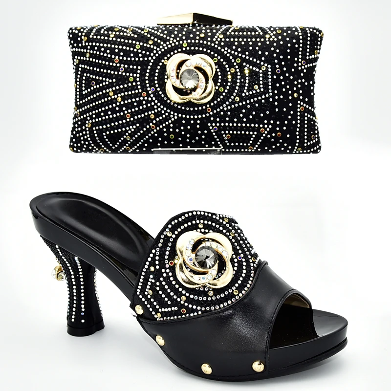 Новейшие африканские туфли и сумка Для женщин сумочки в итальянском стиле