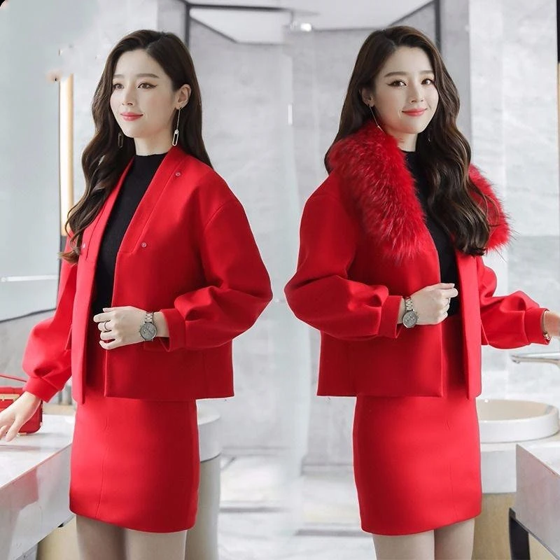 Новый Модный женский комплект из двух предметов пиджак с длинным рукавом