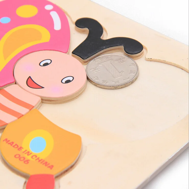 Комплект из 4 предметов для малышей с изображением животных 3D паззл деревянные