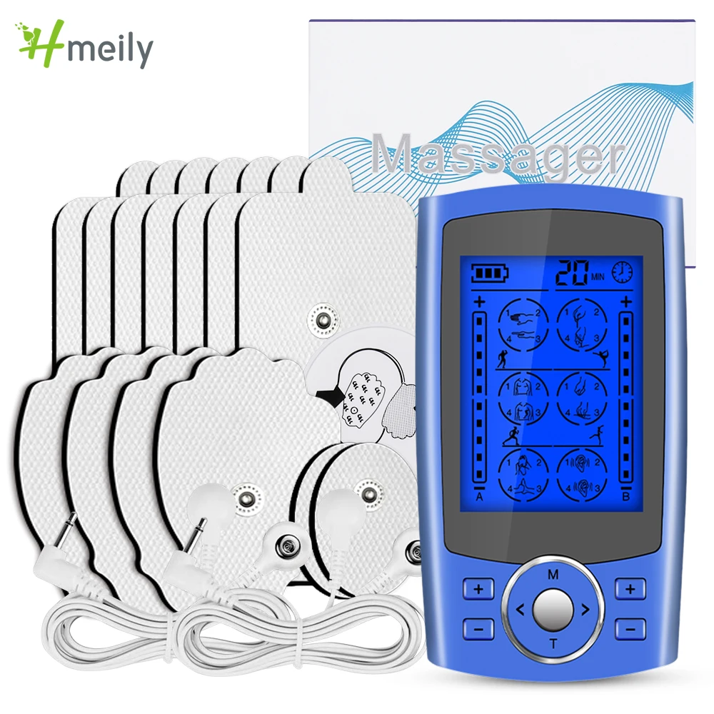 

Electrical Muscle Stimulator 24 Modes Tens Machine Physiotherapy LCD Display EMS Myostimulator Body Massagers Pain Relief Relax