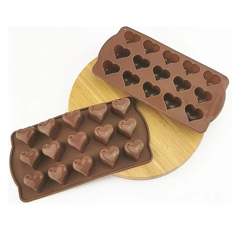 

3d Silicone Mold 15-Cavities Thick Food Grade Baking Mold Practical Chocolate Candy Jelly Mold Baking Accessories Kitchen Tools