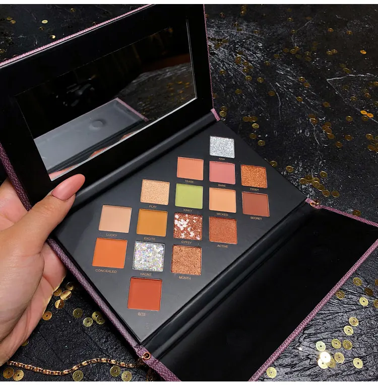 16 цветов Палитра теней для век натуральные матовые мерцающие пигментированные